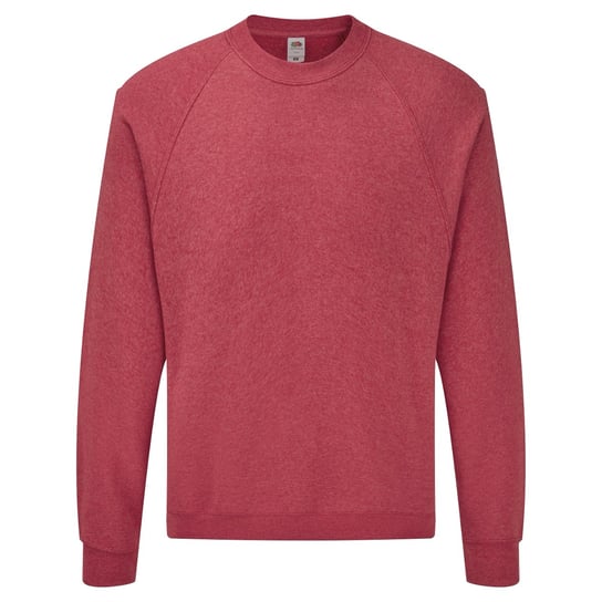 Bluza męska Raglan Sweat Fruit of the Loom Vintage Heather Red M FRUIT OF THE LOOM