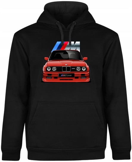 BLUZA MĘSKA Z KAPTUREM DLA FANA BMW E30 M3 STANCE M POWER CZARNA R-3XL A98 DonWitold