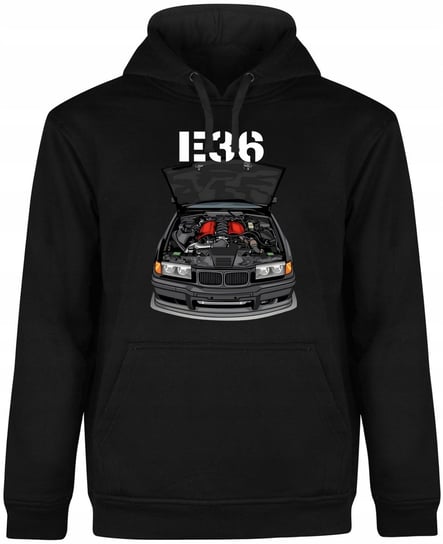 BLUZA MĘSKA Z KAPTUREM DLA FANA BMW E36 M3 STANCE M POWER CZARNA R-3XL A99 DonWitold