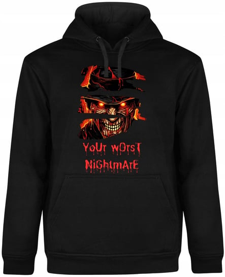 BLUZA MĘSKA Z KAPTUREM FREDDY KRUGER HORROR PREZENT CZARNA R-3XL A229 DonWitold