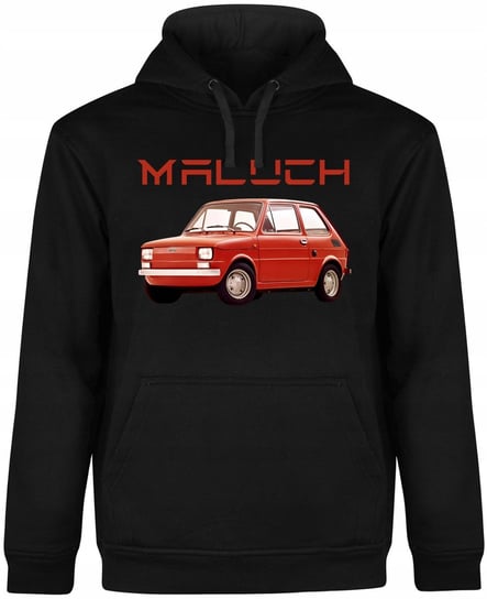 BLUZA MĘSKA Z KAPTUREM MALUCH FIAT 126P ŚMIESZNA PREZENT CZARNA R-3XL A534 DonWitold