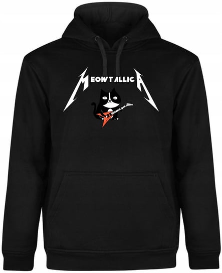 BLUZA MĘSKA Z KAPTUREM METALLICA KOT ŚMIESZNA METAL ROCK CZARNA R-3XL A157 DonWitold