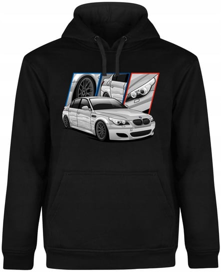 BLUZA MĘSKA Z KAPTUREM MOTORYZACYJNA BMW M5 E60 M POWER CZARNA R-XL A583 DonWitold