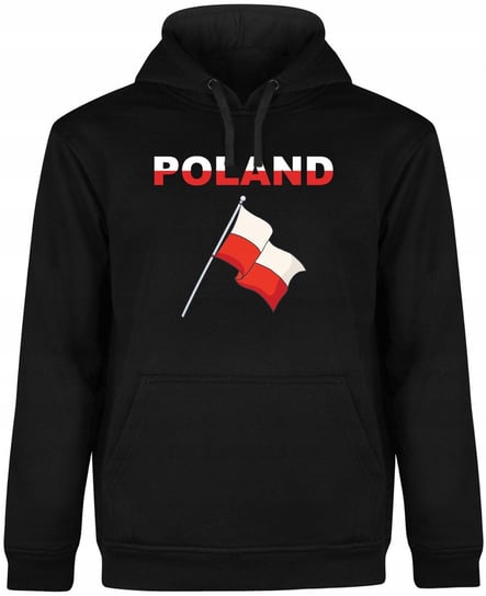 BLUZA MĘSKA Z KAPTUREM POLSKA DUMA PATRIOTYCZNA NADRUK CZARNA R-M A88 DonWitold