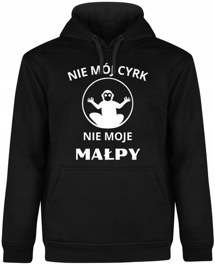 BLUZA MĘSKA Z KAPTUREM SMIESZNA PREZENT DLA CHLOPAKA CZARNA R-L A402 DonWitold