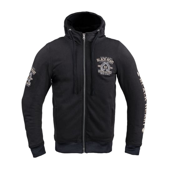 Bluza męska z kapturem W-TEC Black Heart Kustom Kulture Hoodie z aramidem, Czarny, 5XL W-TEC