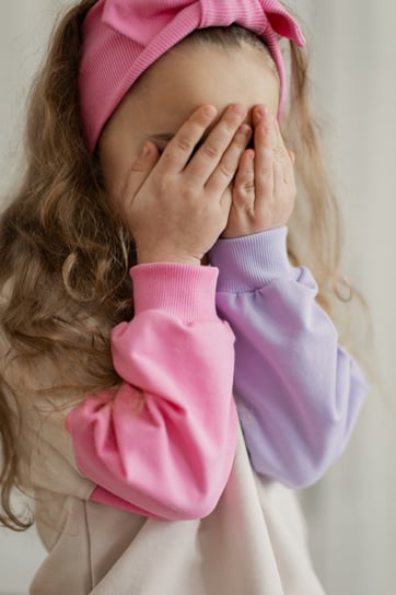 Bluza oversize Color Sleeves Girl Nitki Kids -  116/122 - Nitki Kids