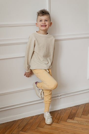 Bluza oversize One Color - różne kolory - Nitki Kids -  104/110 - STRAW Nitki Kids