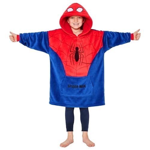 Bluza Polarowa Marvel Spiderman Dla Chłopców I Nastolatków – Przytulny Koc Z Kapturem W Jednym Rozmiarze – Prezenty Spiderman Dla Chłopców - Oficjalny Marvel Fanartikel Inna marka
