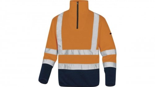 Bluza polarowa ostrzegawcza imitacja swetra kolor pomarańczowo-granatowy rozmiar M MARHVOMTM DELTA PLUS