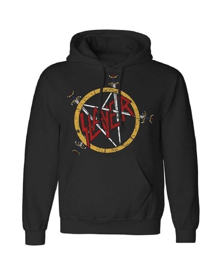 bluza SLAYER - PENTAGRAM DISTRESSED, kangurka z kapturem-XL Pozostali producenci