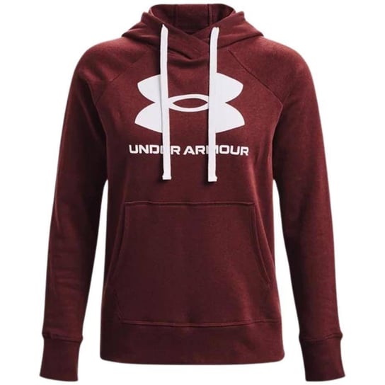 Bluza sportowa Damska Under Armour Rival Fleece Logo Hoodie Bordowa 1356318 690-L Under Armour