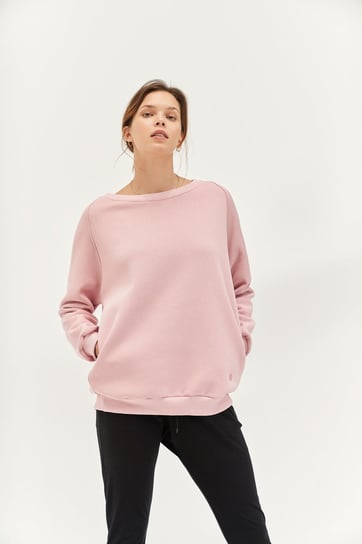 Bluza sportowa do jogi COZY AF Oversize Sweatshirt - glowing pink m/l Moonholi