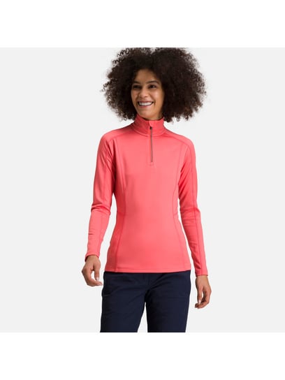 Bluza sportowa Narciarska Damska Rossignol W Classique 1/2 Zip Koralowa Rossignol