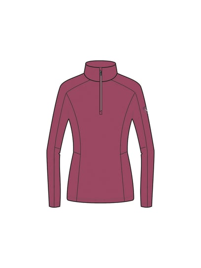 Bluza sportowa Narciarska Damska Rossignol W Classique 1/2 Zip Termo Bordowa Rossignol