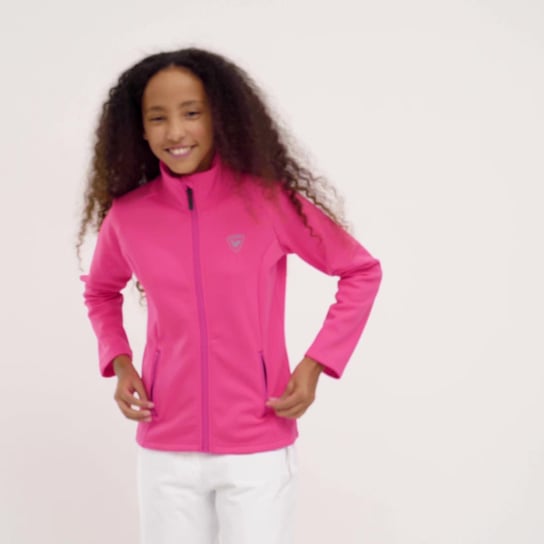 Bluza sportowa Narciarska Dla Dzieci Rossignol Girl Fz Clim Różowa Rossignol