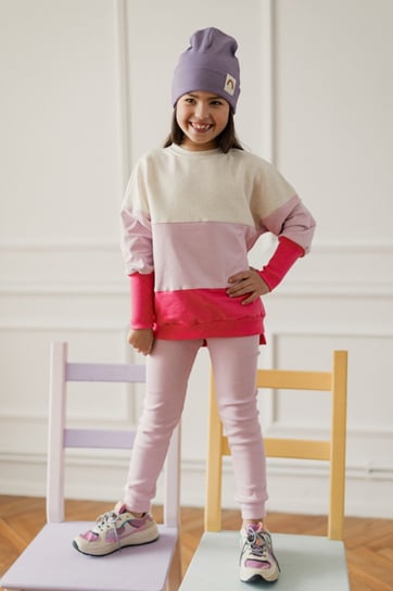 Bluza Tri Color Pink Nitki Kids -  128/134 - Nitki Kids