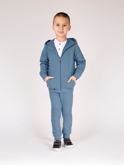 Bluza z kapturem bawełniana niebieska Nicol,r.98 Nicol