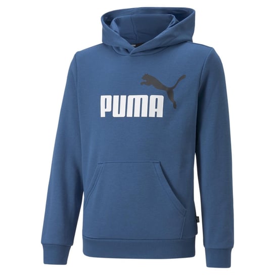 Bluza z kapturem chłopięca Puma ESS+ 2 COL BIG LOGO FL niebieska 58698717-92 Puma