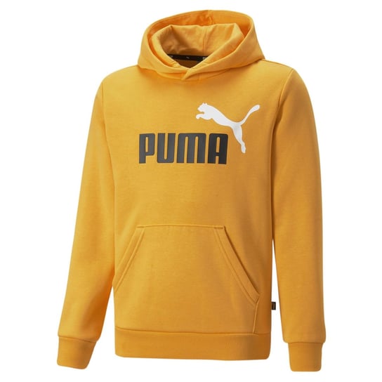 Bluza z kapturem chłopięca Puma ESS+ 2 COL BIG LOGO FL żółta 58698739-104 Inna marka