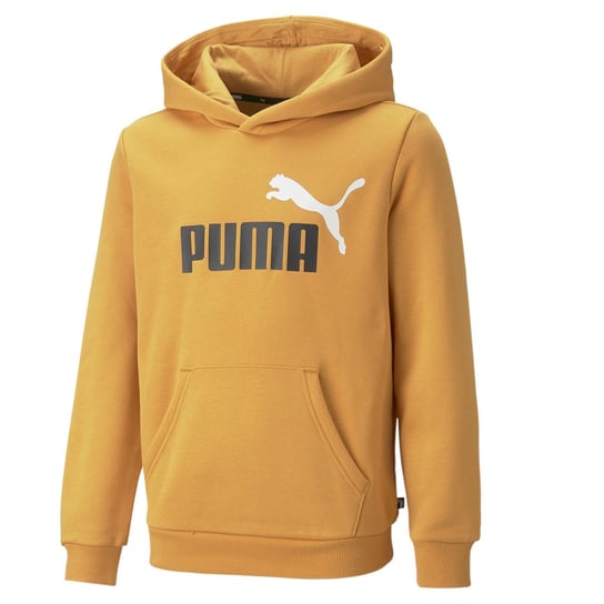 Bluza z kapturem chłopięca Puma ESS+ 2 COL Big Logo pomarańczowa 58698730-140 Inna marka
