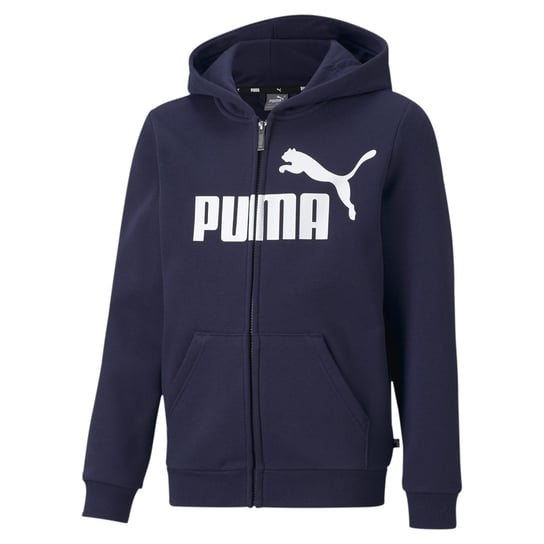 Bluza z kapturem chłopięca Puma ESS Big Logo granatowa 58696706-104 Inna marka