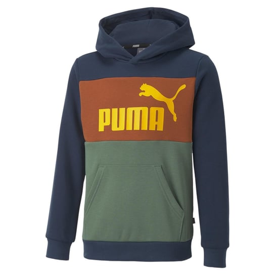 Bluza z kapturem chłopięca Puma ESS+ COLORBLOCK FL granatowa 84908173-164 Inna marka