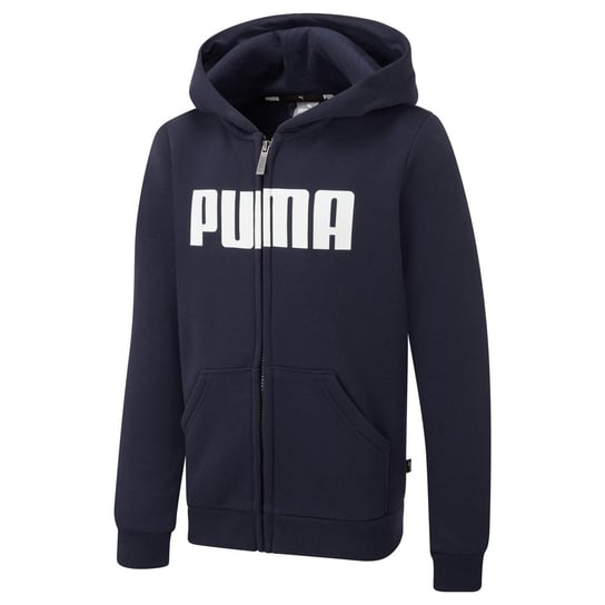 Bluza z kapturem chłopięca Puma ESS FULL-ZIP granatowa 84762102-110 Puma