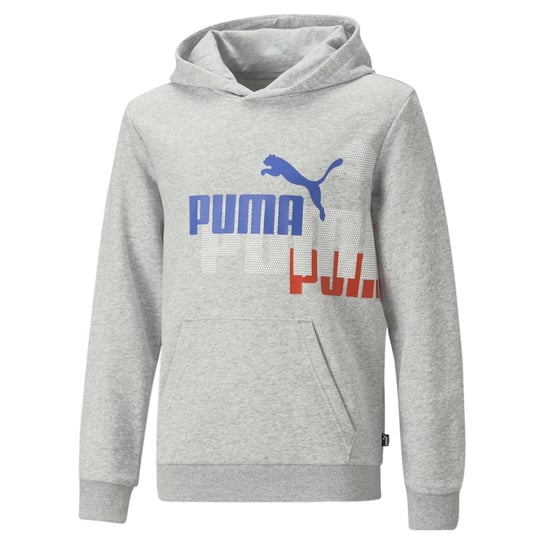 Bluza z kapturem chłopięca Puma ESS+ Logo Power szara 67326204-128 Inna marka