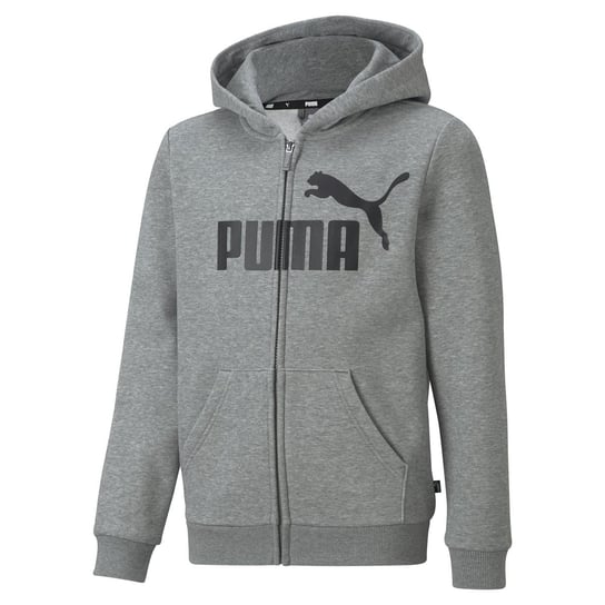 Bluza z kapturem chłopięca Puma ESSENTIAL BIG LOGO FULL-ZIP TR szara 58696803-176 Inna marka