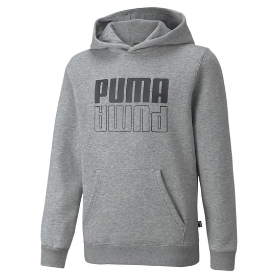 Bluza z kapturem chłopięca Puma POWER LOGO szara 53247703-116 Puma