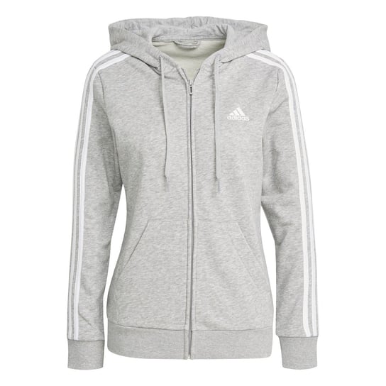 Bluza z kapturem damska adidas SPORTRSWEAR ESSENTIALS FT 3-STRIPES szara GL0802-L Inna marka