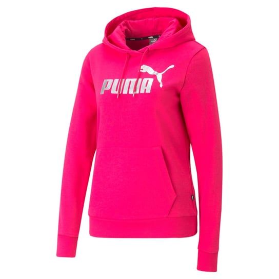 Bluza z kapturem damska Puma ESS+ METALLIC LOGO TR różowa 84909696-L Inna marka