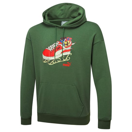 Bluza z kapturem męska Puma Christmas zielona 67535209-S Inna marka