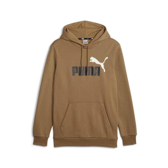 Bluza z kapturem męska Puma ESS+ 2 COL LOGO FL brązowa 58676494-M Inna marka