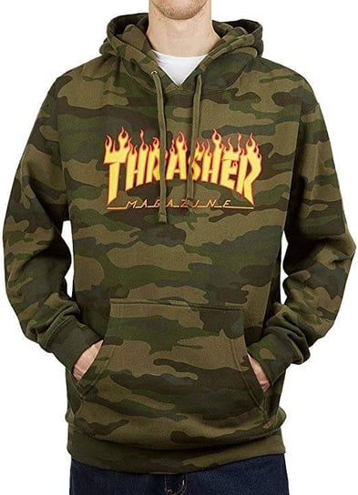 Bluza z kapturem Thrasher Flame Logo Hoodie Camo - 144735-L Thrasher
