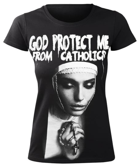 bluzka damska AMENOMEN - GOD PROTECT ME FROM CATHOLICS (OMEN098DA)-XL Inny producent