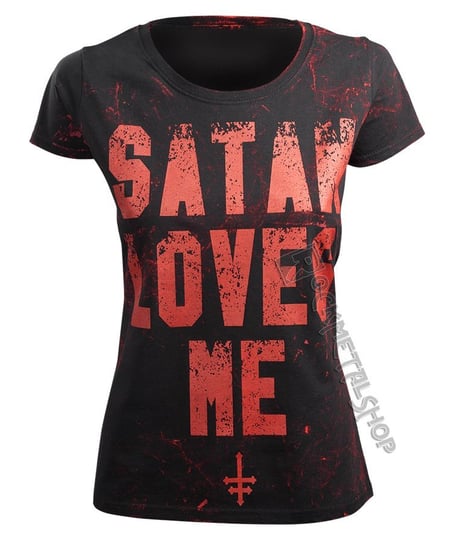 bluzka damska AMENOMEN - SATAN LOVES ME (OMEN057DA BLACK ALLPRINT RED)-S Inny producent