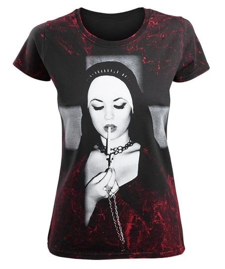 bluzka damska AMENOMEN - SMOKING NUN (OMEN078DA ALLPRINT RED)-L Inny producent