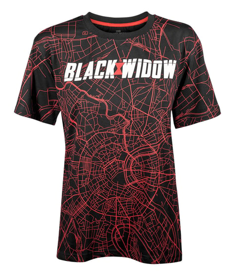 bluzka damska BLACK WIDOW - CITY MAP-S DIFUZED