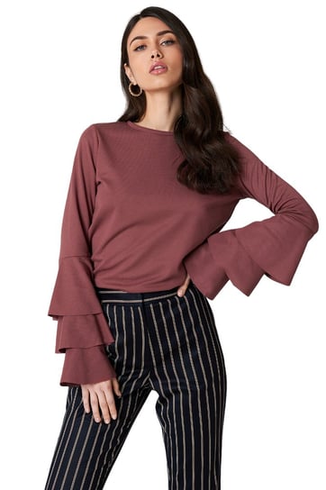 Bluzka damska Na-Kd Triple Flounce Sleeve -M Inna marka