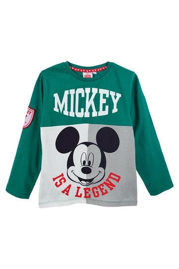 Bluzka dla chłopca, długi rękaw, Disney, Myszka Mickey, bawełna, kolor zielony, rozmiar 116 cm Disney