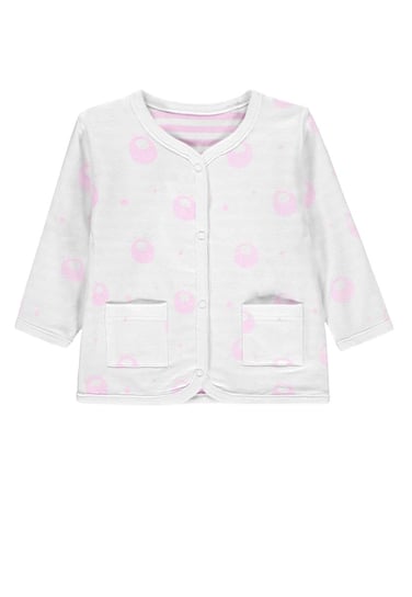Bluzka dwustronna rozpinana dziewczęca, różowo-biała, Bellybutton BellyButton