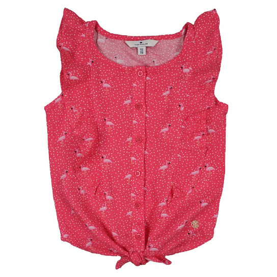 Bluzka dziewczęca bez rękawów, różowa, flamingi, Tom Tailor Tom Tailor
