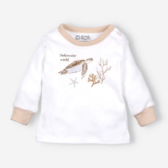 Bluzka niemowlęca TURTLES z bawełny organicznej dla chłopca-74 NINI