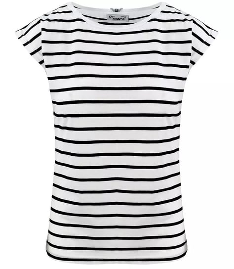 Bluzka top damska koszulka T-shirt paski-3XL Agrafka