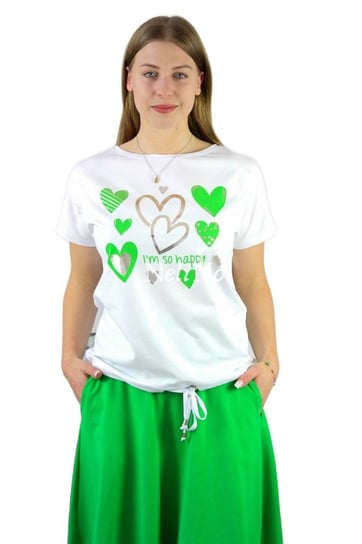 bluzka z wiazaniem w serduszka Adriane Zielona S/M Nelino