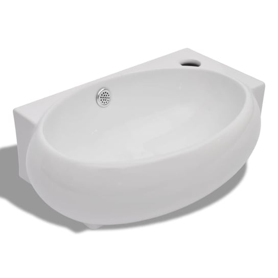 Błyszcząca biała umywalka ceramiczna 41x28x12,5 cm / AAALOE Inna marka