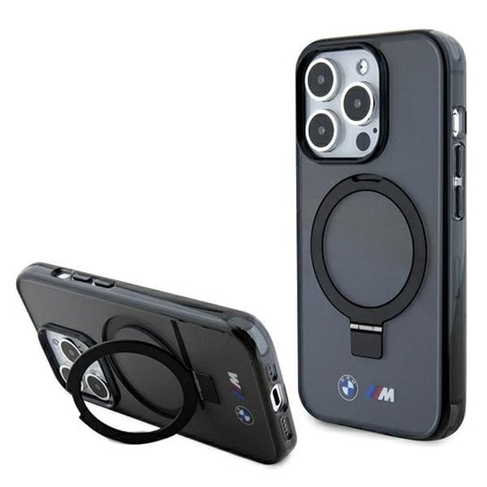 BMW BMHMP15LURSK iPhone 15 Pro 6.1" czarny/black hardcase Ring Stand M Collection MagSafe BMW