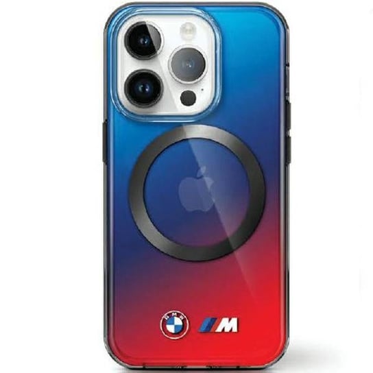 Bmw Bmhmp15Shttg Iphone 15 6.1" Czerwono-Niebieski/Red Blue Hardcase M Gradient Magsafe BMW